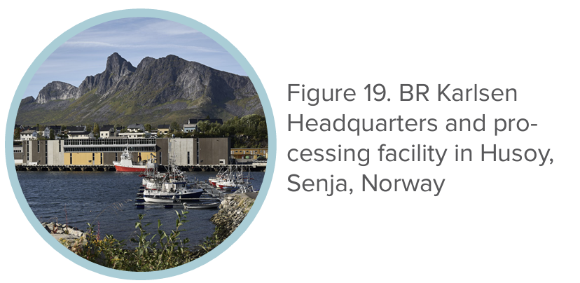 Figure 19. bR Karlsen headquarters and processing facility in husoy, Senja, Norway